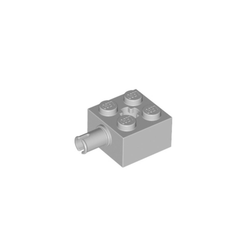 Brick Modified 2x2 with Pin and Axle Hole - Gris Piedra Claro (4211529)  - 1