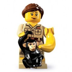 CUIDADORA DEL ZOO - MINIFIGURA LEGO SERIE 5 (col05-7)  - 1
