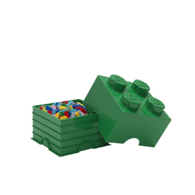 BRICK LEGO® 2x2 VERDE OSCURO - LEGO 4003  - 2