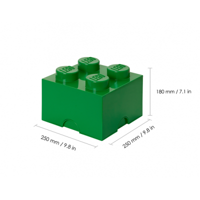 BRICK LEGO® 2x2 VERDE OSCURO - LEGO 4003  - 4