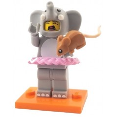 CHICA CON DISFRAZ DE ELEFANTE - MINIFIGURA LEGO SERIE 18 (col18-1)  - 2