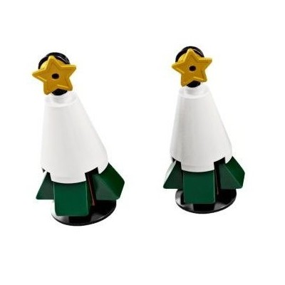 SMALL CHRISTMAS TREES x2 - LEGO PARTS FLOWERS AND PLANTS  - 1