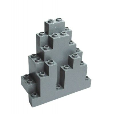 MURO ROCA 3x8x7 TRIANGULAR (LURP) GRIS OSCURO AZULADO - LEGO PIEZA PICK A BRICK (6083)  - 1
