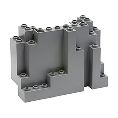 ROCK WALL 4x10x6 RECTANGULAR (BURP) DARK BLUISH GRAY - LEGO PIEZA PICK A BRICK (6082)  - 1