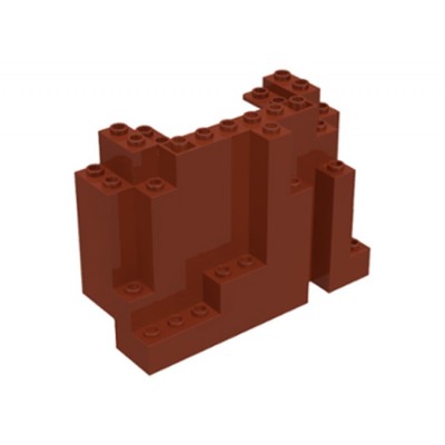 ROCK WALL 4x10x6 RECTANGULAR (BURP) REDDISH BROWN - LEGO PIEZA PICK A BRICK (6082)  - 1