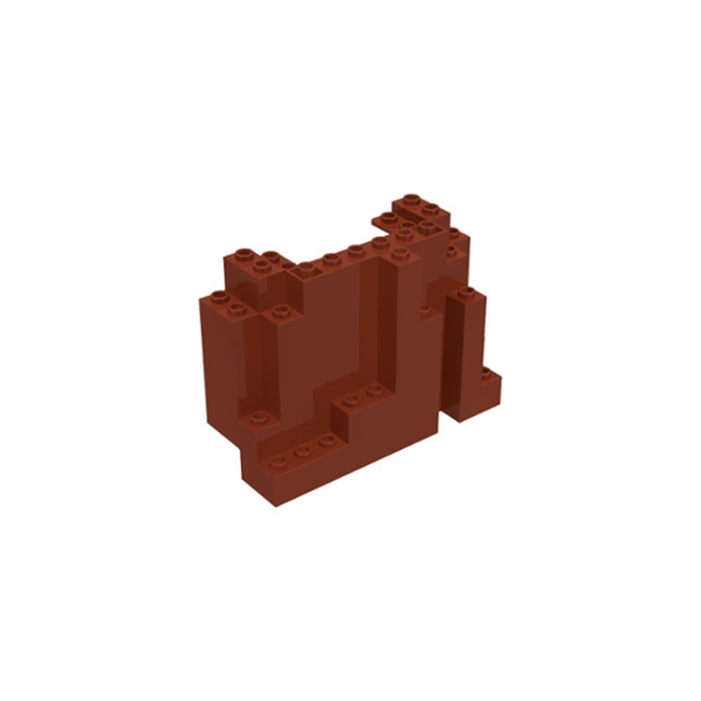 MURO ROCA 4x10x6 RECTANGULAR (BURP) MARRÓN ROJIZO - LEGO PIEZA PICK A BRICK (6082)  - 1