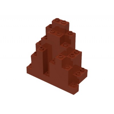 MURO ROCA 3x8x7 TRIANGULAR (LURP) MARRON ROJIZO - LEGO PIEZA PICK A BRICK (6083)  - 1