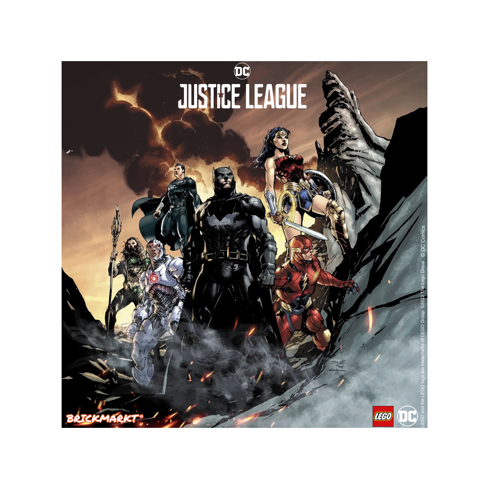 JUSTICE LEAGUE MINIFIGURES FRAME DISPLAY 30x30  - 1