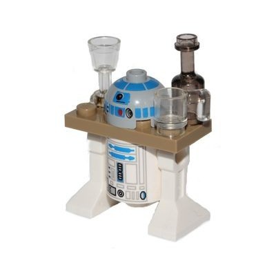 DROIDE R2-D2 ASTROMECH CON BANDEJA DE SERVICIO - MINIFIGURA LEGO STAR WARS (sw0217a)  - 1