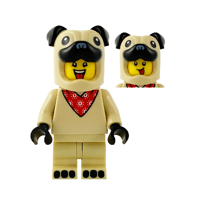 PUG COSTUME GUY - LEGO MINIFIGURES SERIES 21 (col21-05)  - 2