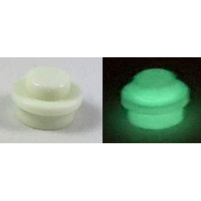 LEGO PIEZA PLATE 1X1- BLANCA "GLOW IN THE DARK"  - 2