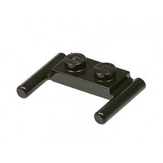 Plate Modified 1x2 with Bar Handles - Negro (383926)  - 2