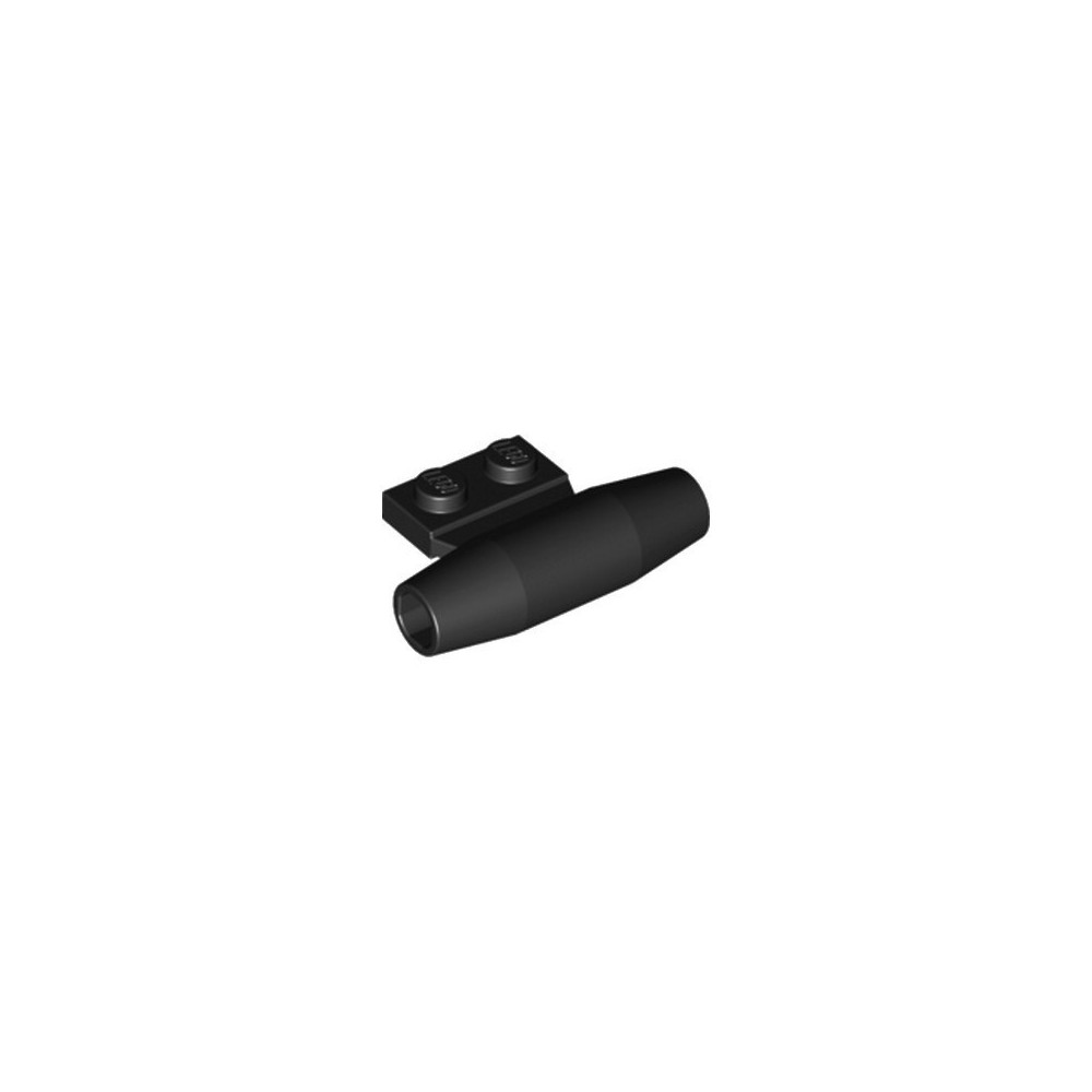 Aircraft Engine Smooth Small, 1 x 2 Side Plate with Axle Holders and Slot - Negro (4660876)  - 1