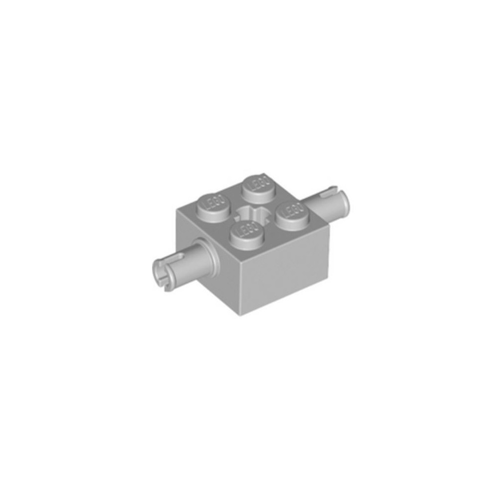 Brick Modified 2x2 with Pins and Axle Hole - Gris Piedra Claro (4211752)  - 1