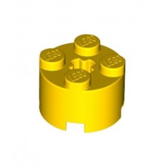 Brick Round 2x2 with Axle Hole - Amarillo (614324)  - 1