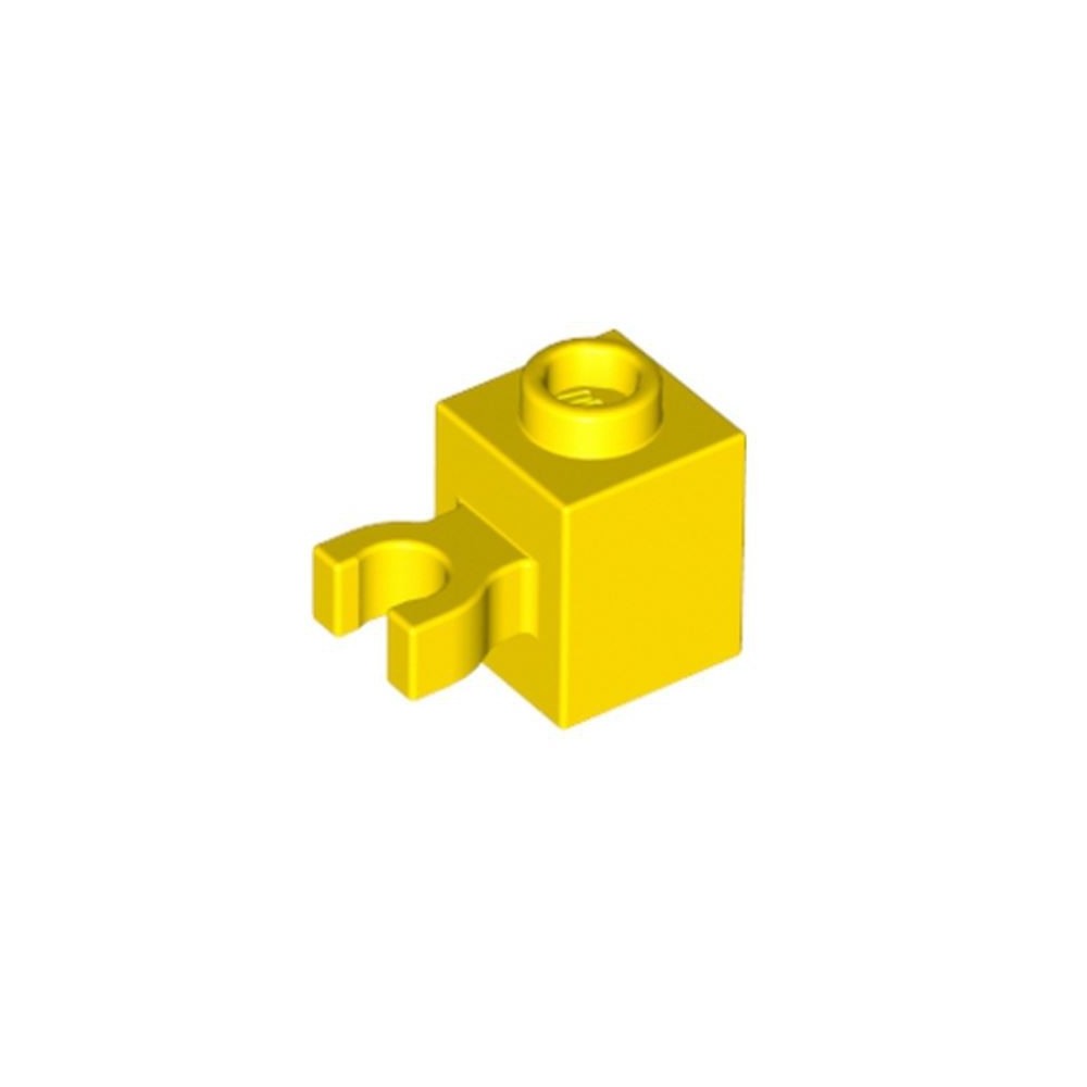 Brick Modified 1x1 with Open O Clip (Vertical Grip) - Amarillo (6336971)  - 1
