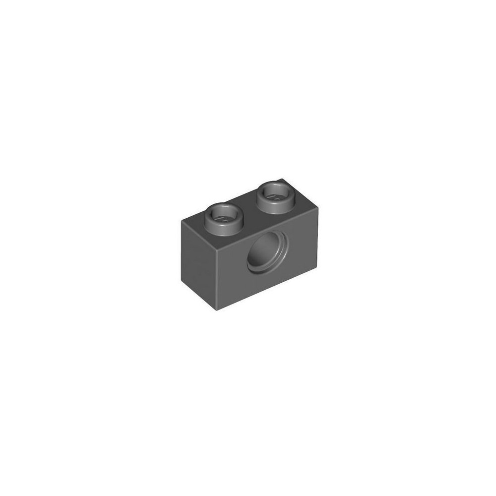 Brick 1x2 with Hole - Gris Piedra Oscuro (4211111)  - 1