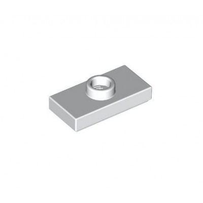 Plate Modified 1x2 with 1 Stud  - Blanco (6051511)  - 1