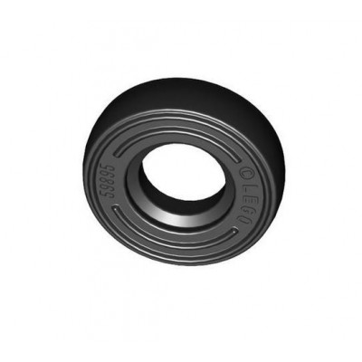 Tire 14mm D. x 4mm Smooth Small Single with Number Molded on Side - Negro (4516843)  - 1