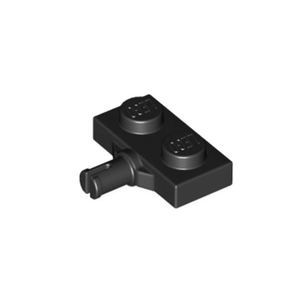 Plate Modified 1x2 with Wheel Holder - Negro (6122656)  - 1