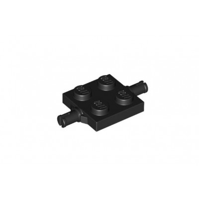 Plate Modified 2x2 with Wheels Holder - Negro (460026)  - 1