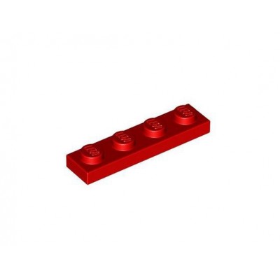 Plate 1x4 - Rojo (371021)  - 1