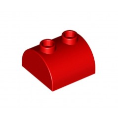 Slope Curved 2x2x1 Double with Two Studs - Rojo (4521852)  - 1