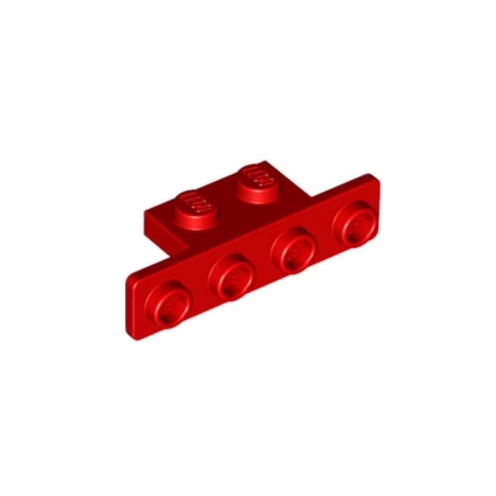Bracket 1x2-1x4 with Two Rounded Corners at the Bottom - Rojo (6168619)  - 1
