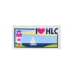 LEGO ACCESORIO - Postal con Faro y "I Heart HLC" (3069bpb382)  - 1