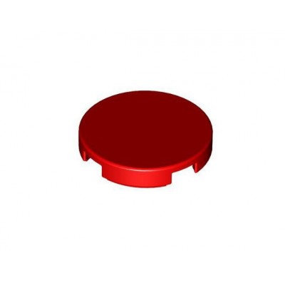 Tile Round 2x2 with Bottom Stud Holder - Rojo (6066342)  - 1