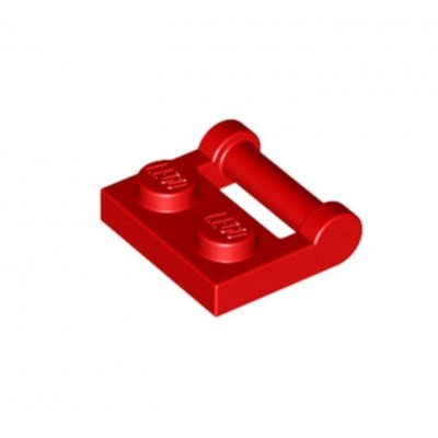 Plate Modified 1x2 with Bar Handle on Side with Closed Ends - Rojo (4226876)  - 1