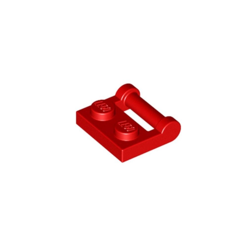 Plate Modified 1x2 with Bar Handle on Side with Closed Ends - Rojo (4226876)  - 1