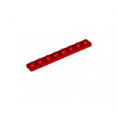Plate 1x8 - Rojo (346021)  - 1