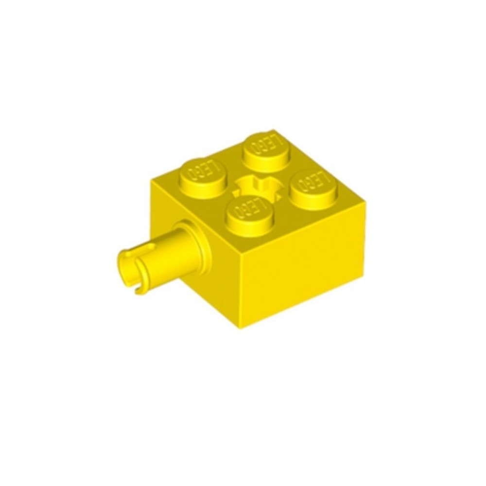 Brick Modified 2x2 with Pin and Axle Hole - Amarillo (623224)  - 1