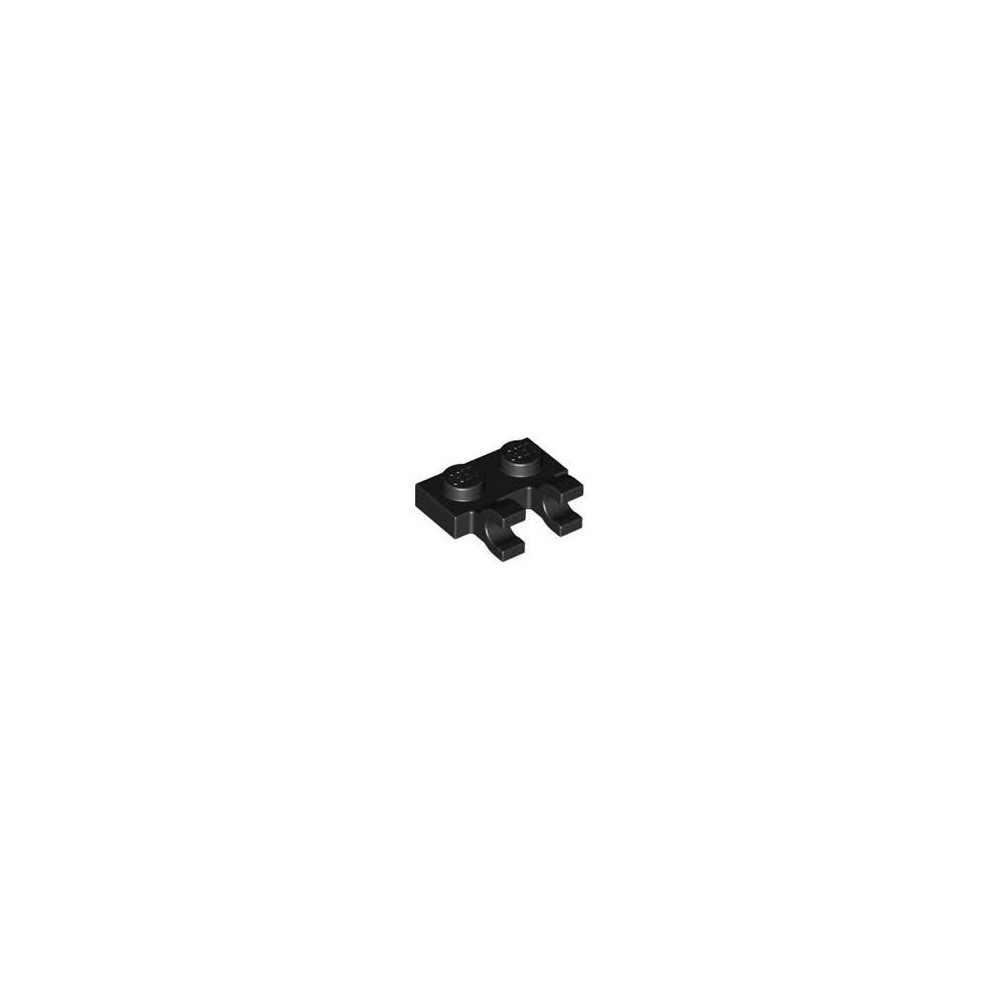 Plate Modified 1x2 with 2 Open O Clips - NEGRO (6310268)  - 1