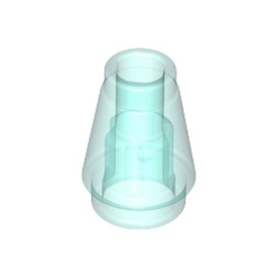 Cone 1x1 with Top Groove - AZUL TRANSPARENTE (6139460)  - 1