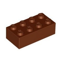 LEGO PIEZA BRICK 2X4 - REDDISH BROWN X10  - 1