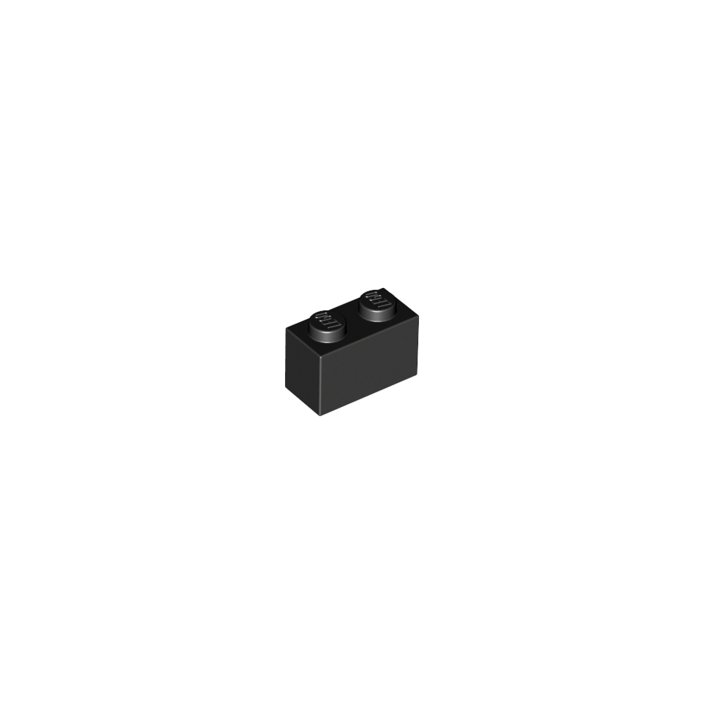 LEGO PIEZA BRICK 1X2 - BLACK X10  - 1