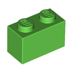 LEGO PIEZA BRICK 1X2 - BRIGHT GREEN X10  - 1