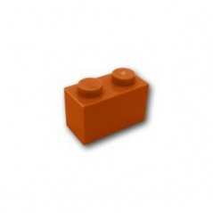 LEGO PIEZA BRICK 1X2 - DARK ORANGE X10  - 1