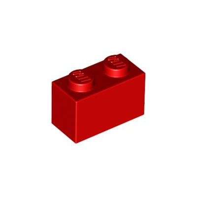 LEGO PIEZA BRICK 1X2 - RED X10  - 1
