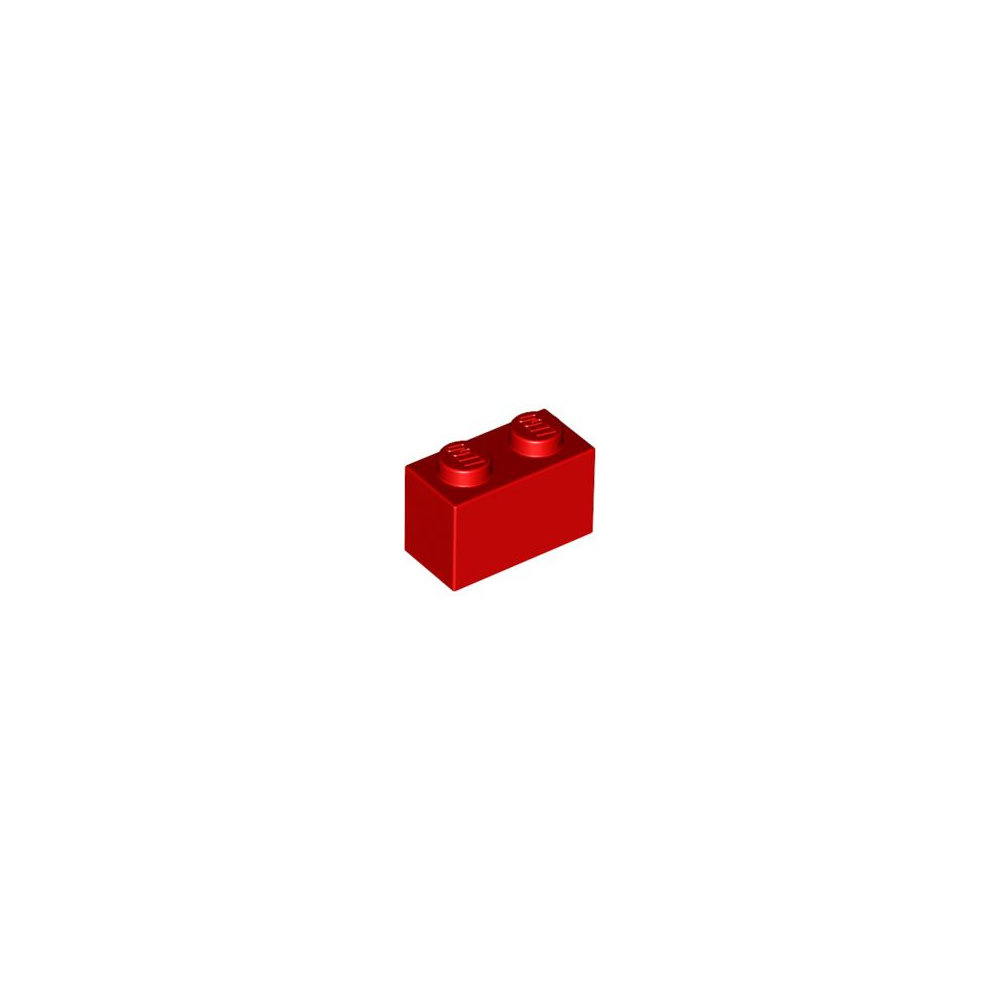 LEGO PIEZA BRICK 1X2 - RED X10  - 1