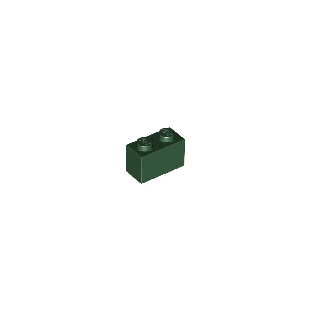 LEGO PIEZA BRICK 1X2 - DARK GREEN X10  - 1