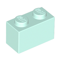 LEGO PIEZA BRICK 1X2 - LIGHT AQUA X10  - 1