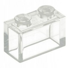 LEGO PIEZA BRICK 1X2 - TRANS-CLEAR X10  - 1