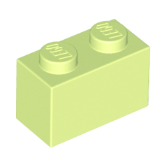 LEGO PIEZA BRICK 1X2 - YELLOWISH GREEN X10  - 1