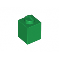 LEGO PIEZA BRICK 1X1 - GREEN X10  - 1