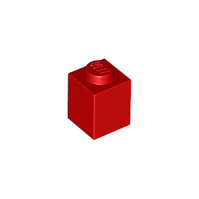 LEGO PIEZA BRICK 1X1 - RED X10  - 1
