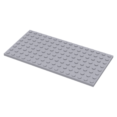 LEGO PIEZA PLATE - 8X16 LIGHT BLUISH GRAY  - 1