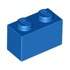 LEGO PIEZA BRICK 1X2 - BLUE X10  - 1